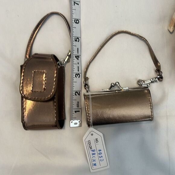 NWT Elegant Metallic Brown Womens Handbag Set perfect for all your essentials - Picture 4 of 14